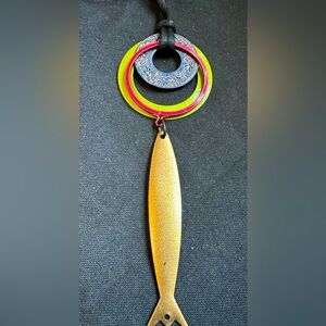 Art Deco Fish Pendant on Chord